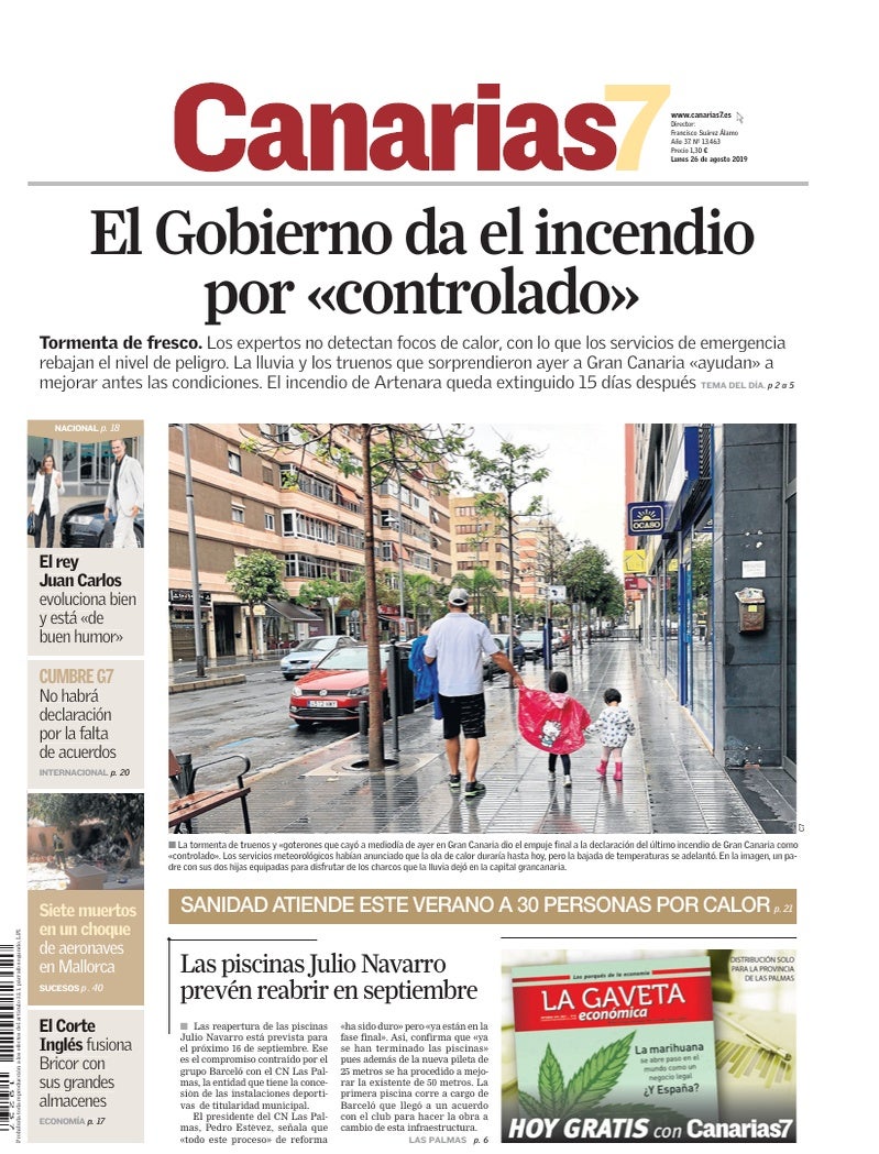 Portada Canarias7 26-08-2019