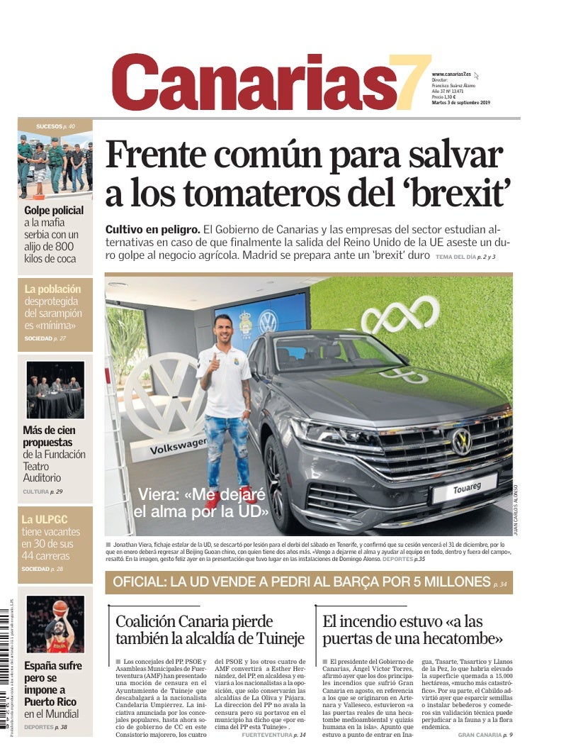Portada Canarias7 03-09-2019