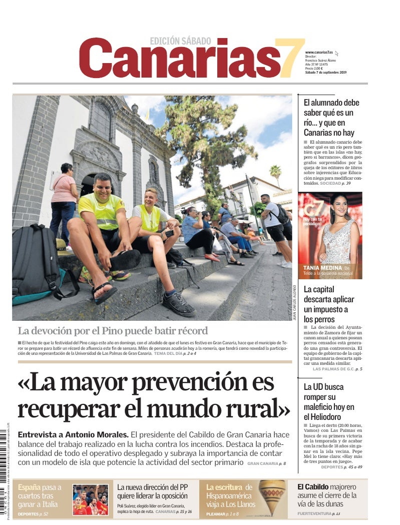 Portada Canarias7 07-09-2019