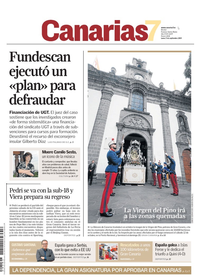Portada Canarias7 09-09-2019