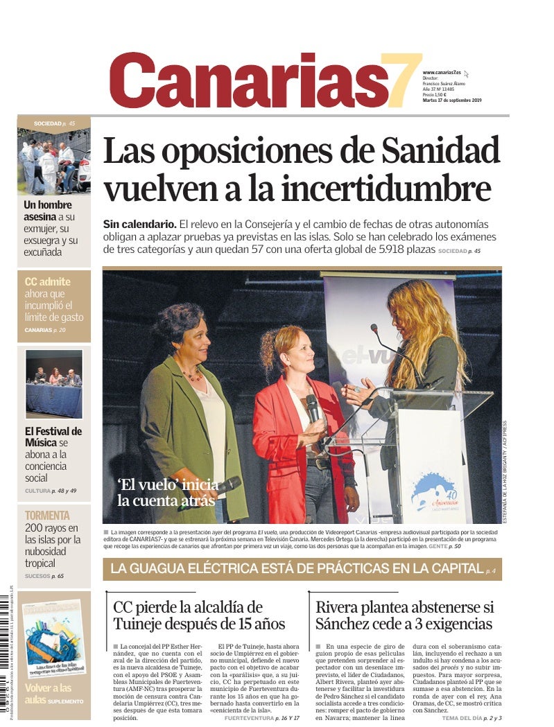 Portada Canarias7 17-09-2019