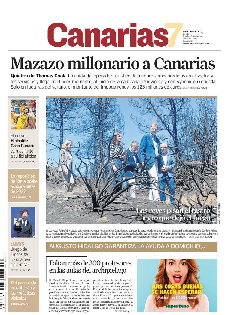 Portada Canarias7 24-09-2019