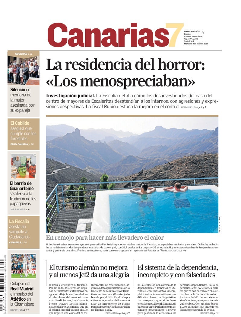 Portada Canarias7 02-10-2019