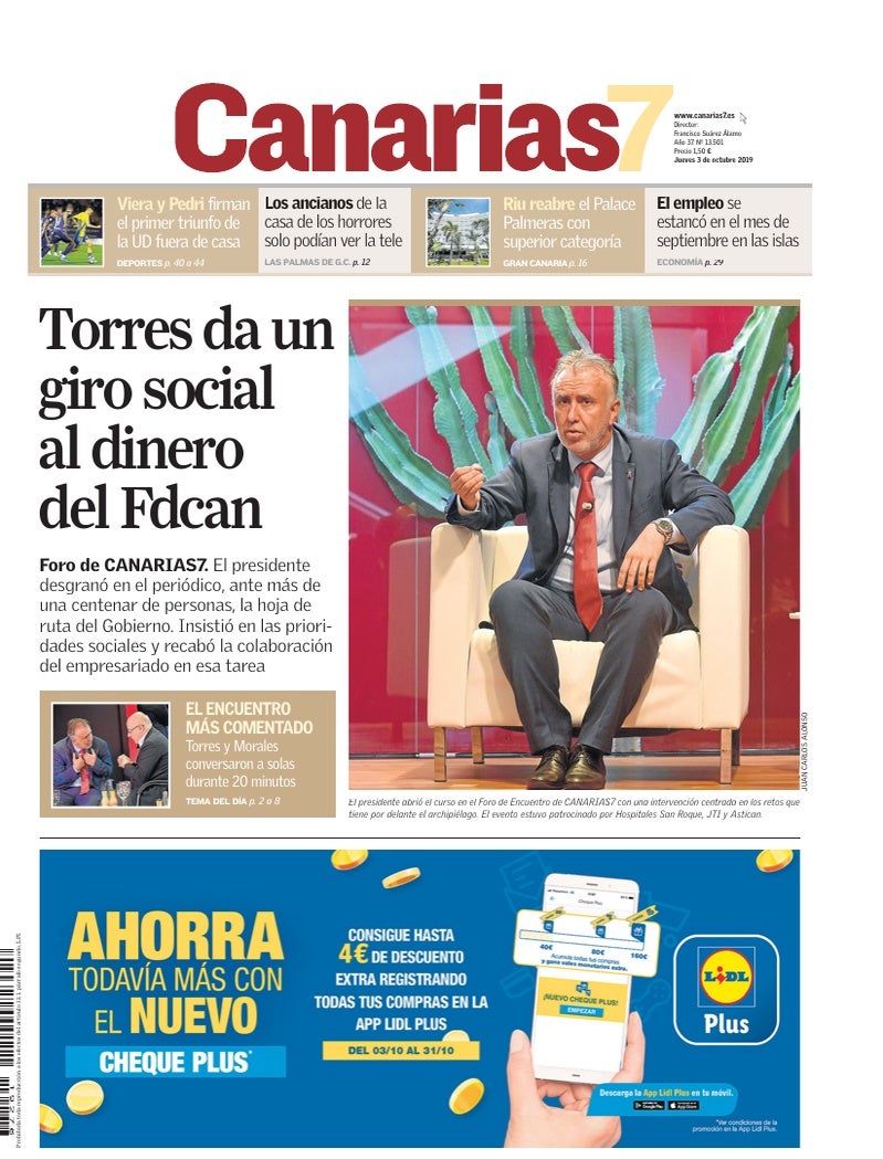 Portada Canarias7 03-10-2019