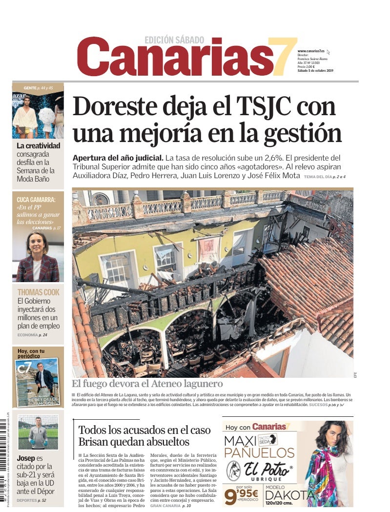 Portada Canarias7 05-10-2019