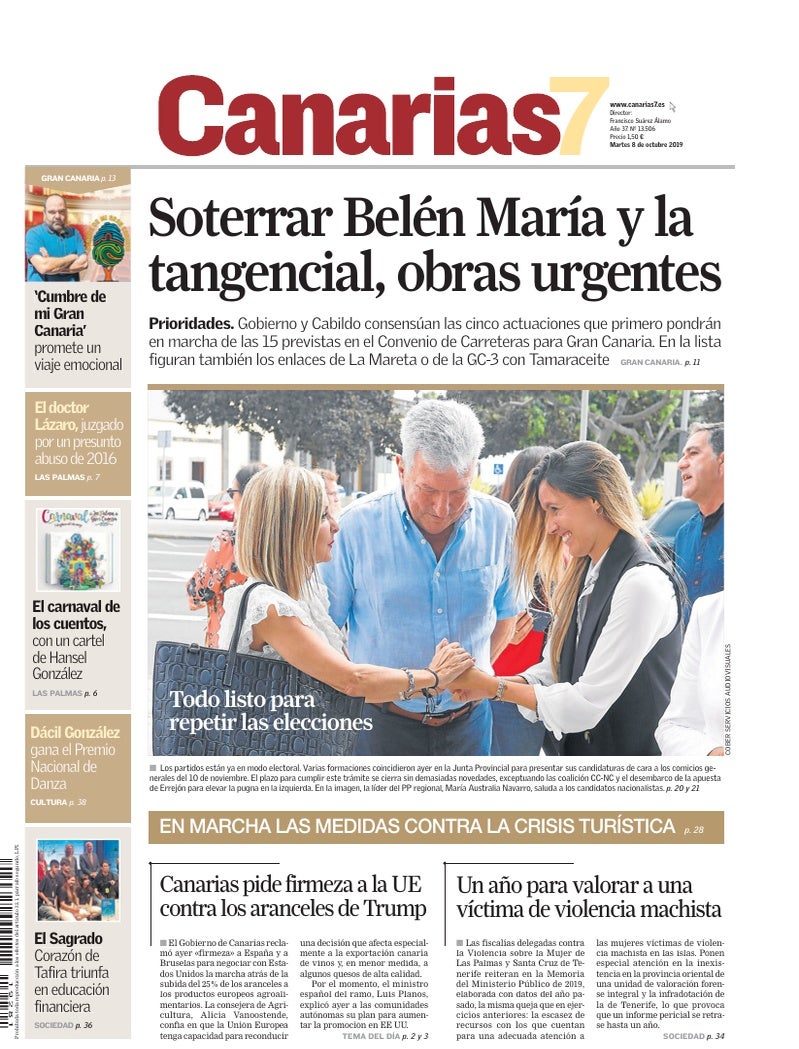 Portada Canarias7 08-10-2019
