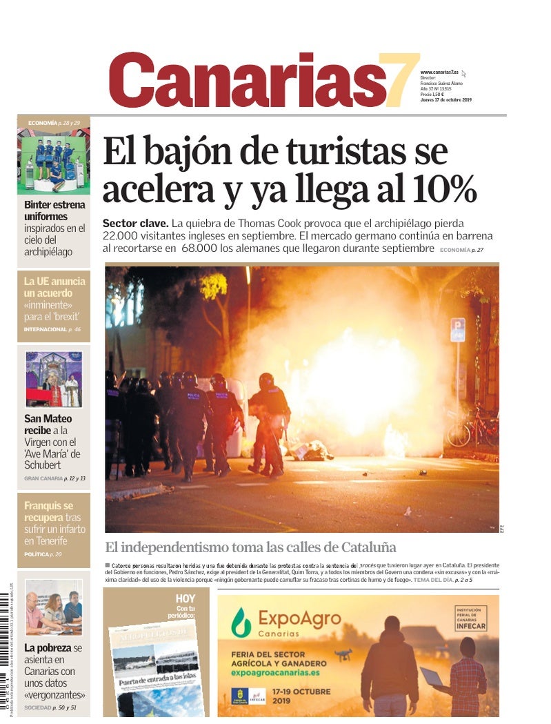 Portada Canarias7 17-10-2019