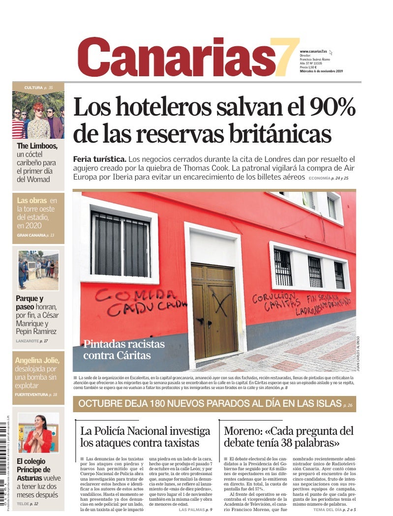 Portada Canarias7 06-11-2019
