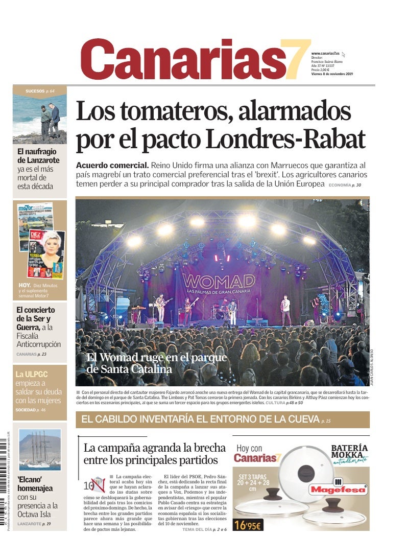 Portada Canarias7 08-11-2019