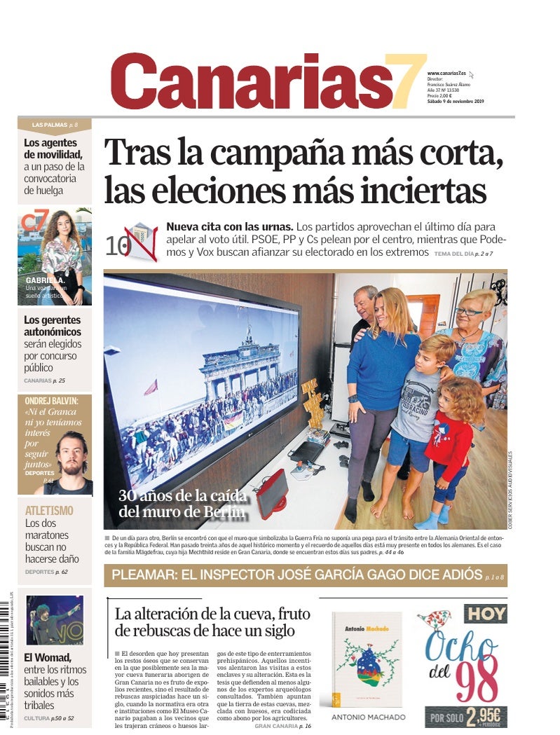 Portada Canarias7 09-11-2019