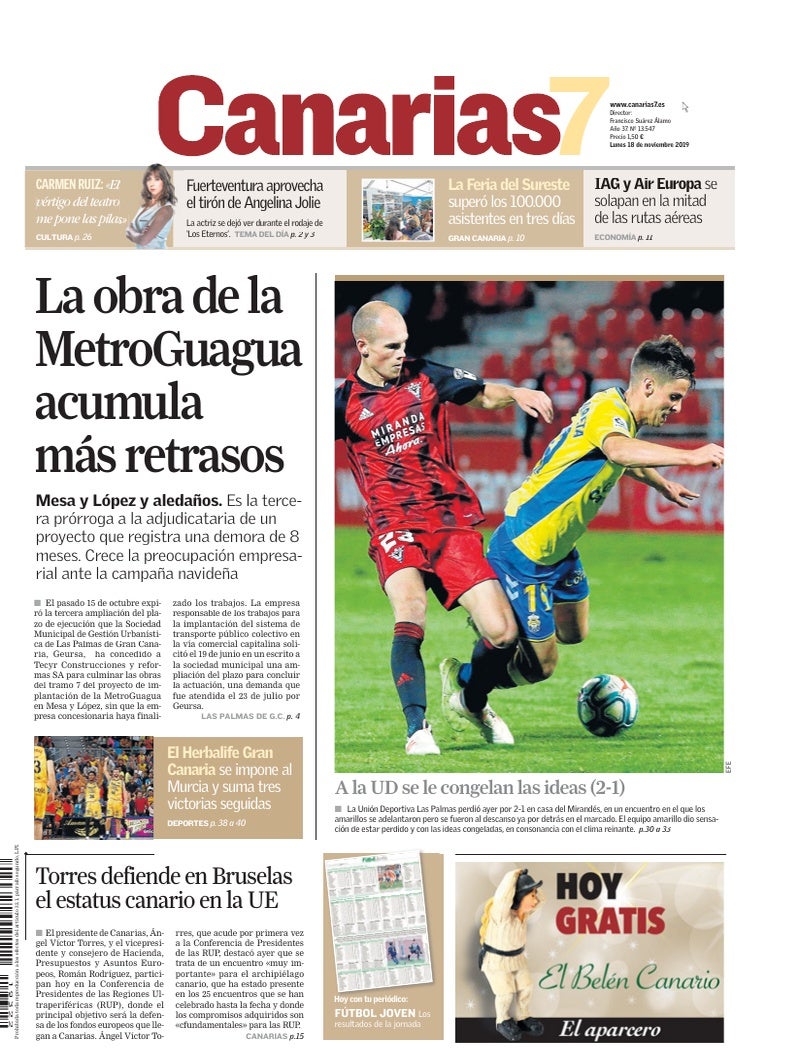 Portada Canarias7 18-11-2019