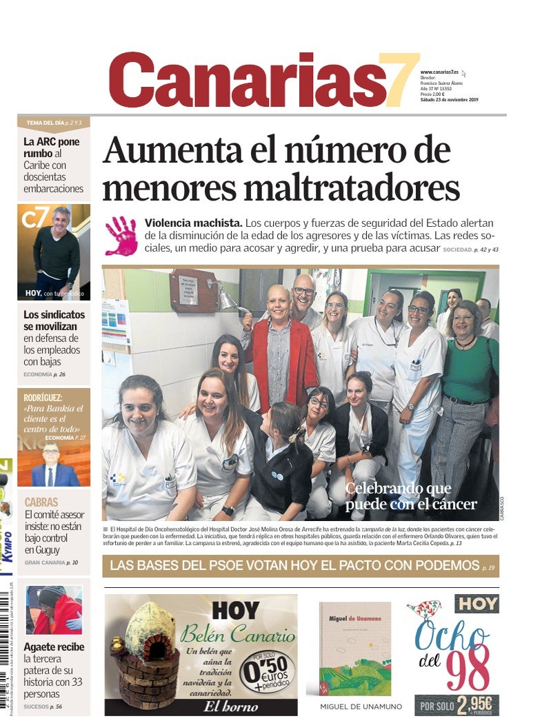 Portada Canarias7 23-11-2019