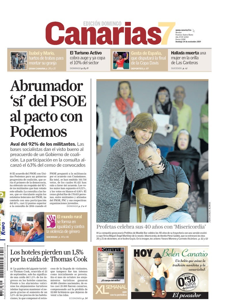 Portada Canarias7 24-11-2019