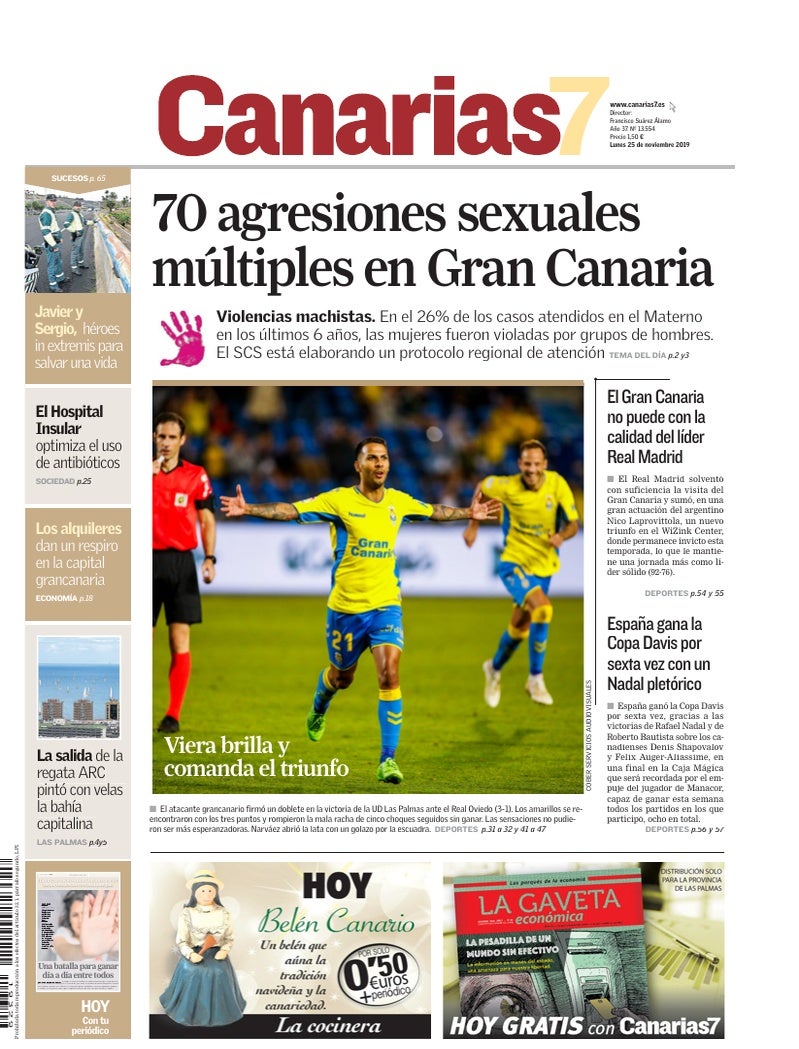 Portada Canarias7 25-11-2019