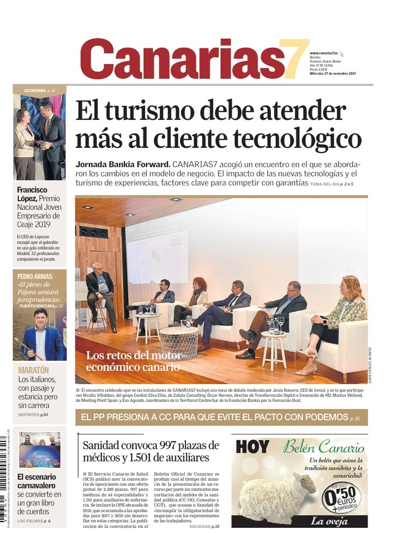 Portada Canarias7 27-11-2019