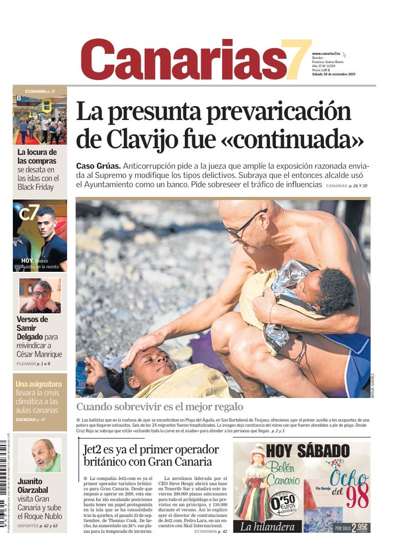 Portada Canarias7 30-11-2019