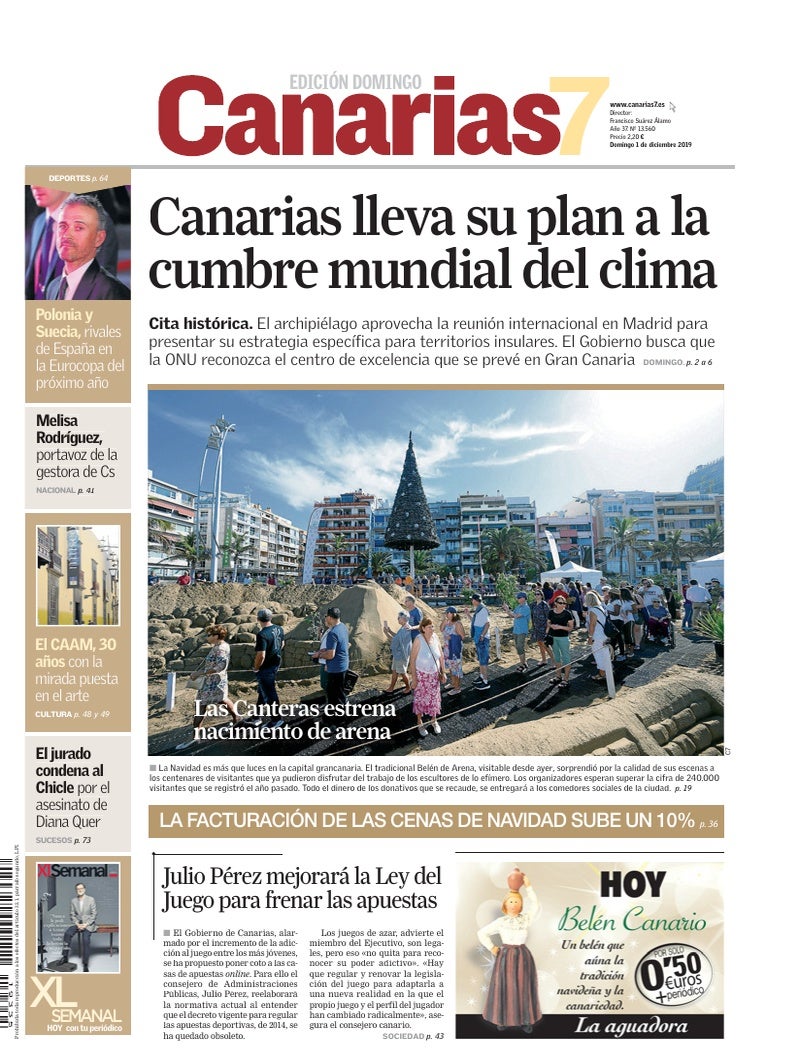 Portada Canarias7 01-12-2019