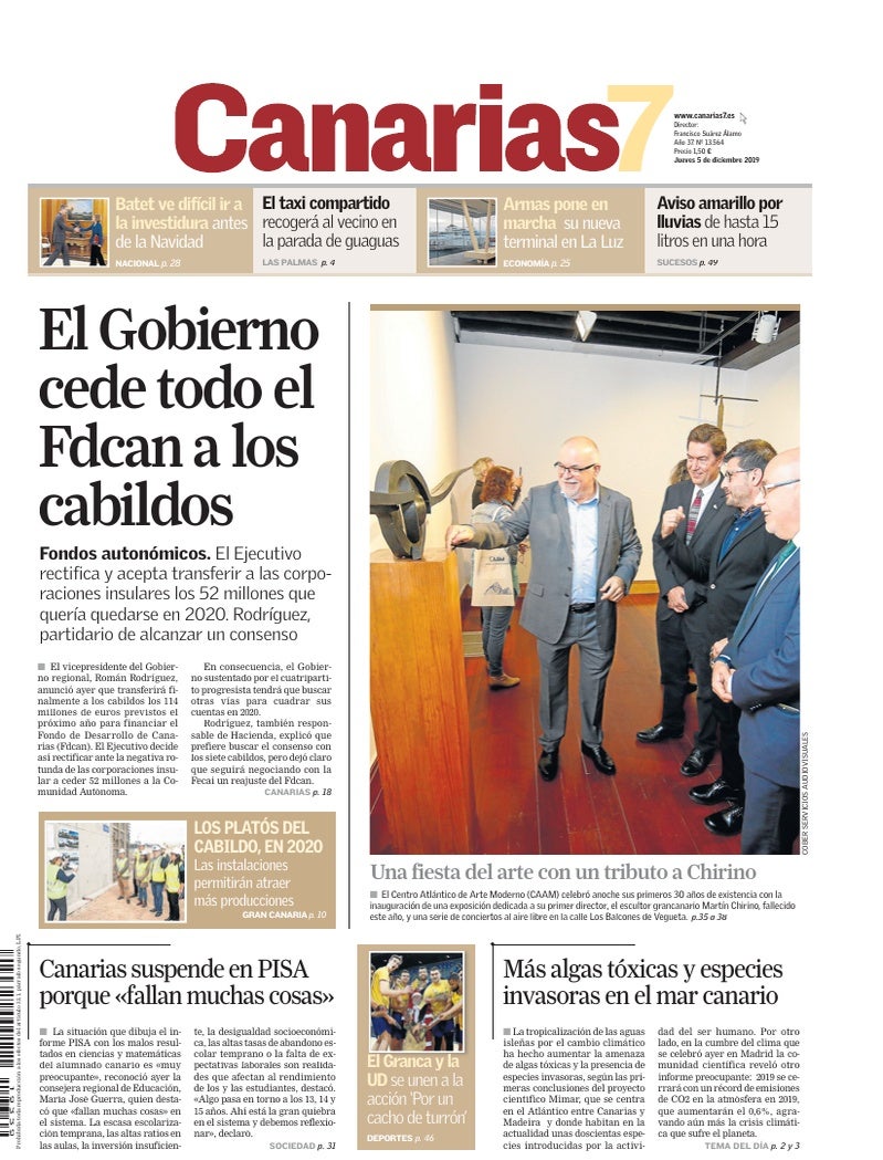 Portada Canarias7 05-12-2019