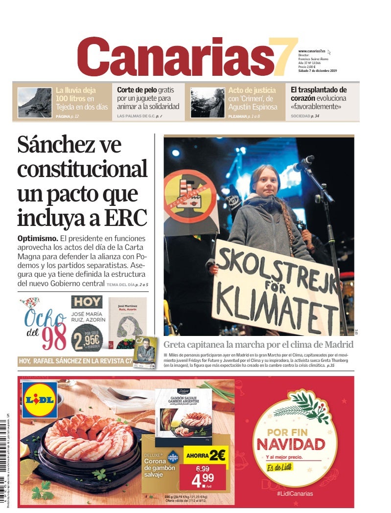 Portada Canarias7 07-12-2019