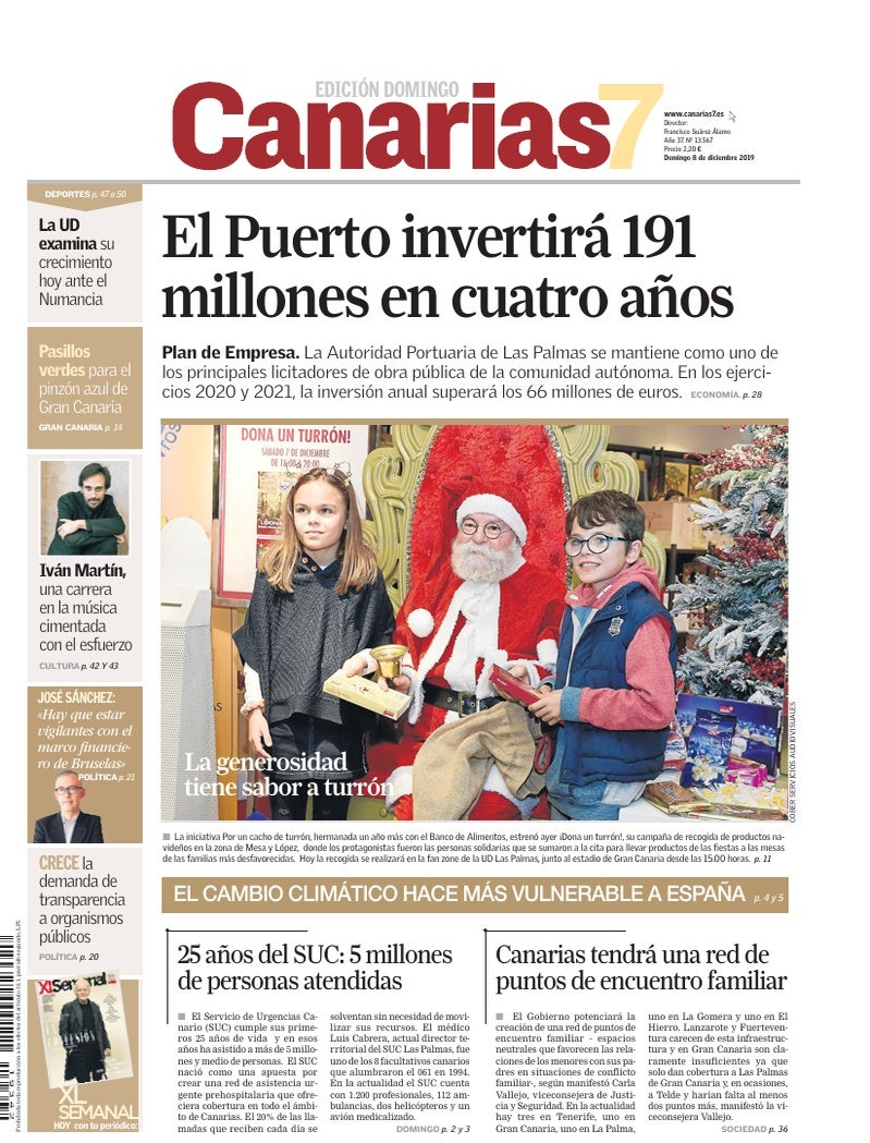 Portada Canarias7 08-12-2019