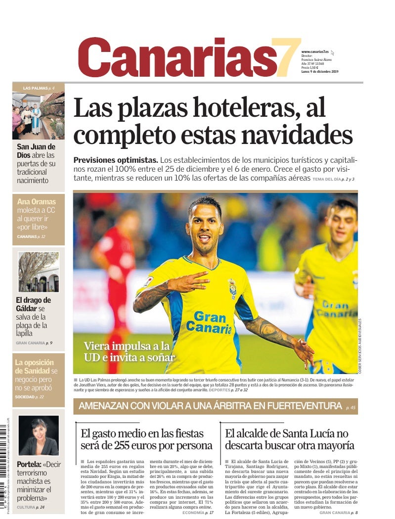 Portada Canarias7 09-12-2019