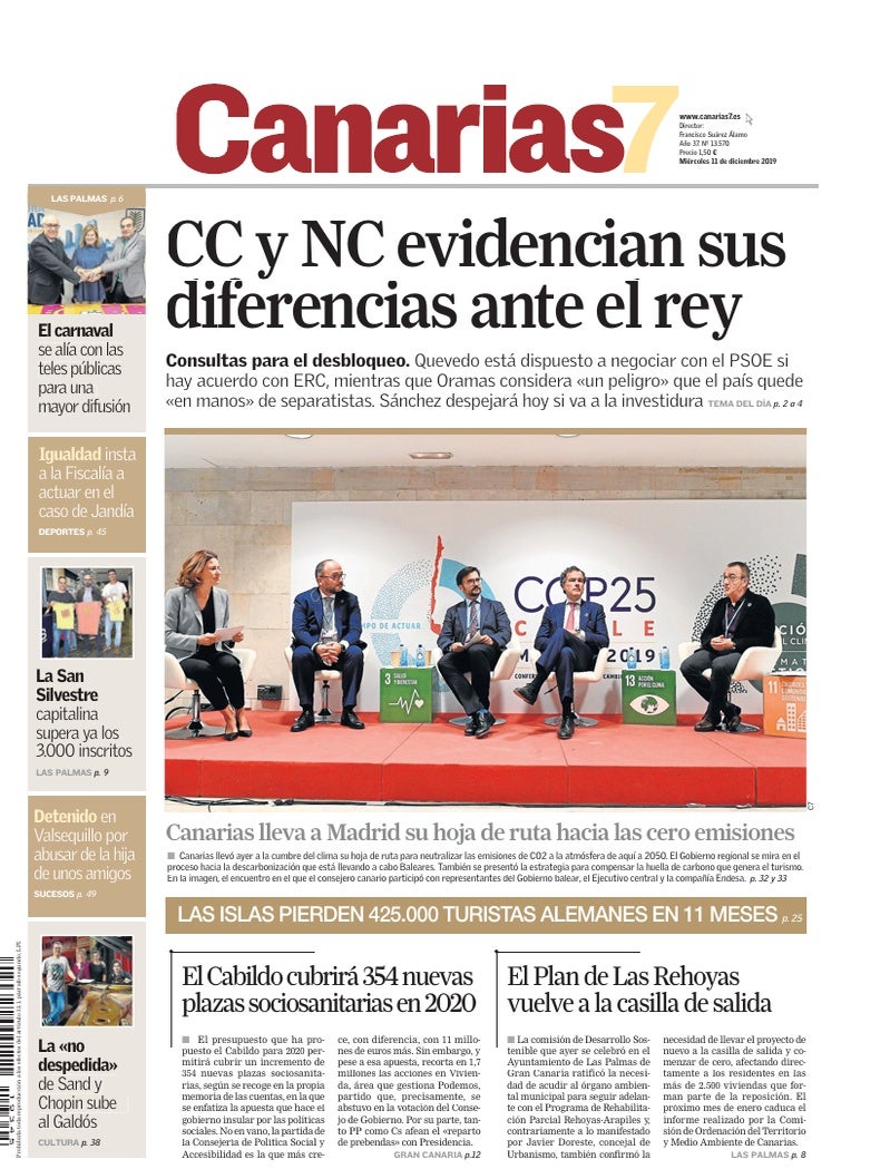 Portada Canarias7 11-12-2019