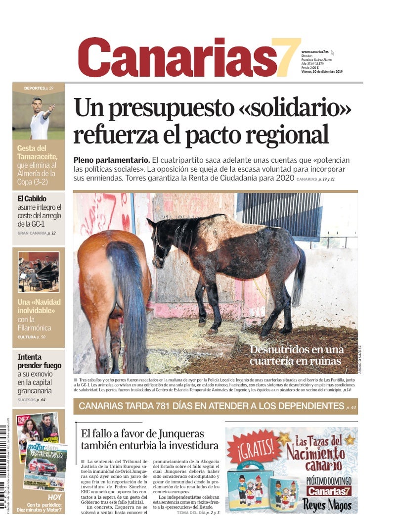 Portada Canarias7 20-12-2019