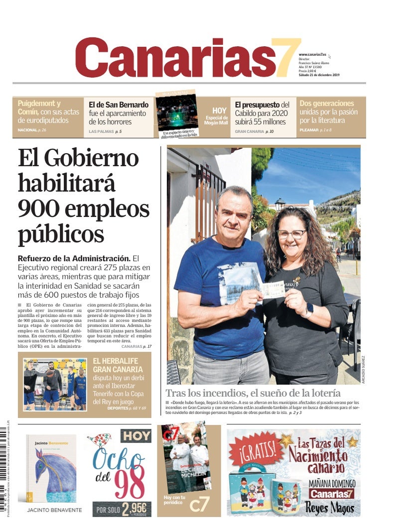 Portada Canarias7 21-12-2019