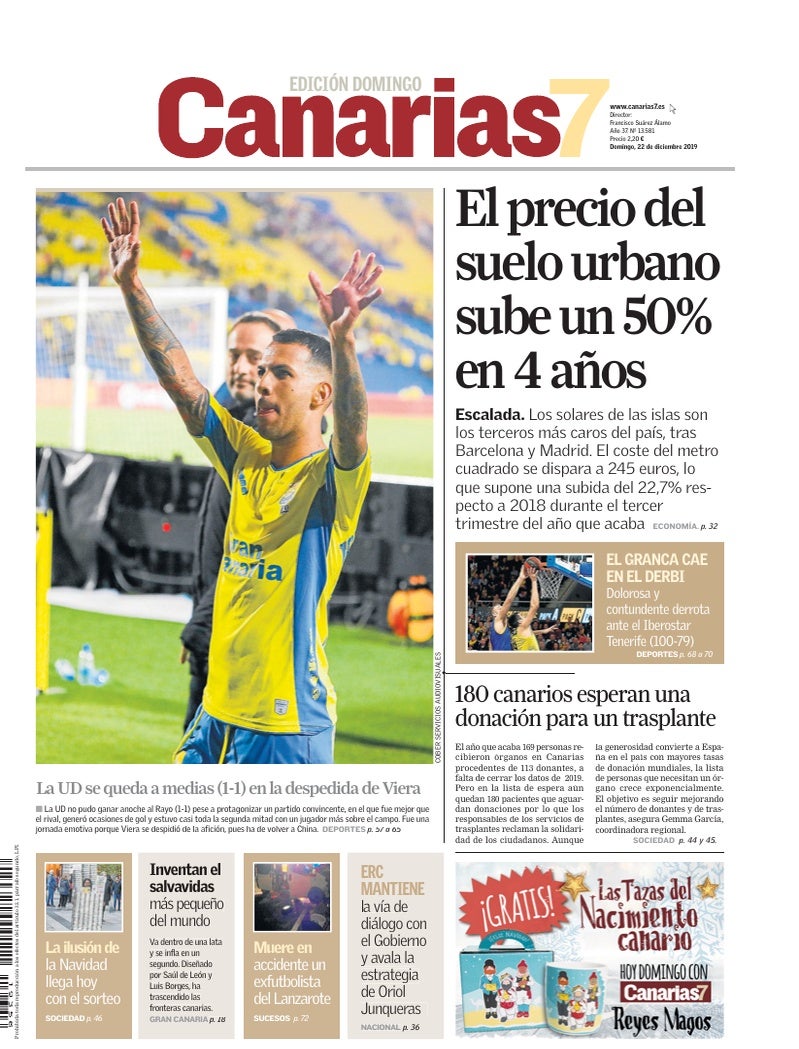 Portada Canarias7 22-12-2019