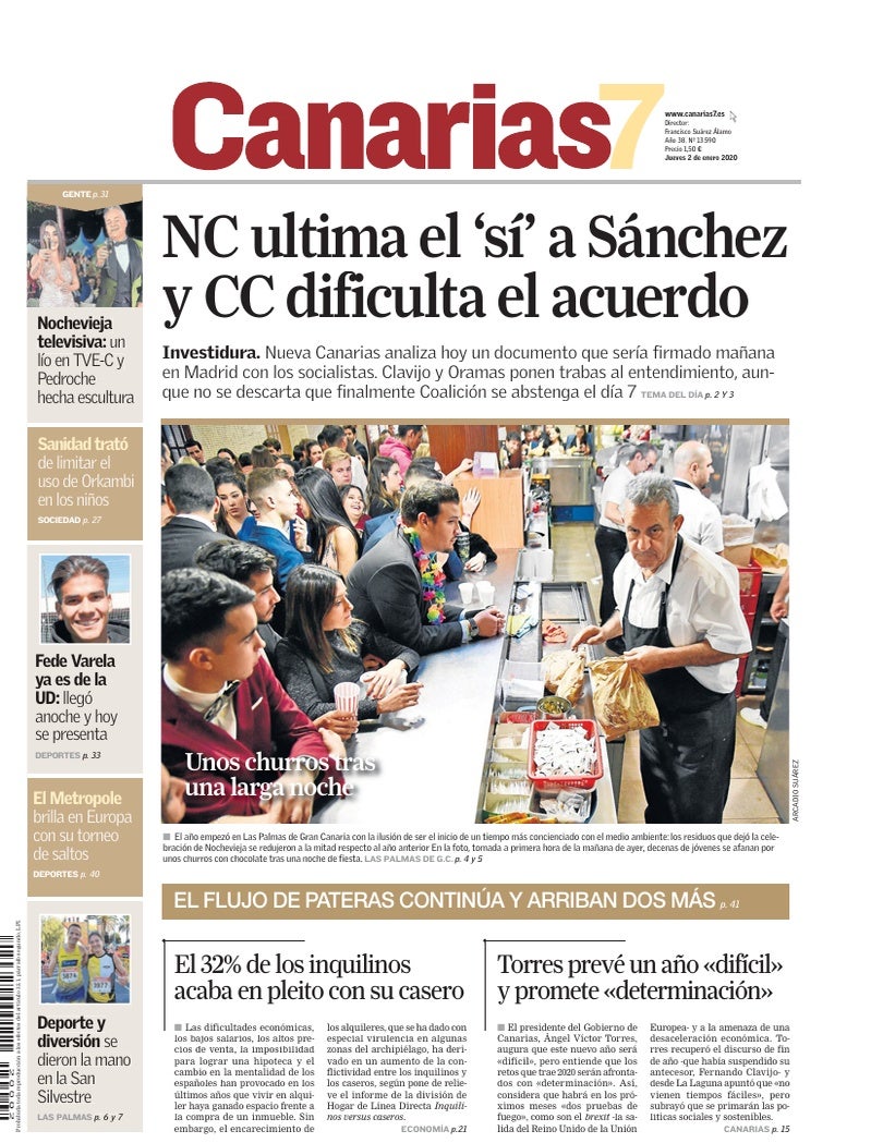 Portada Canarias7 02-01-2020