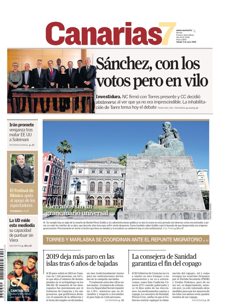 Portada Canarias7 04-01-2020