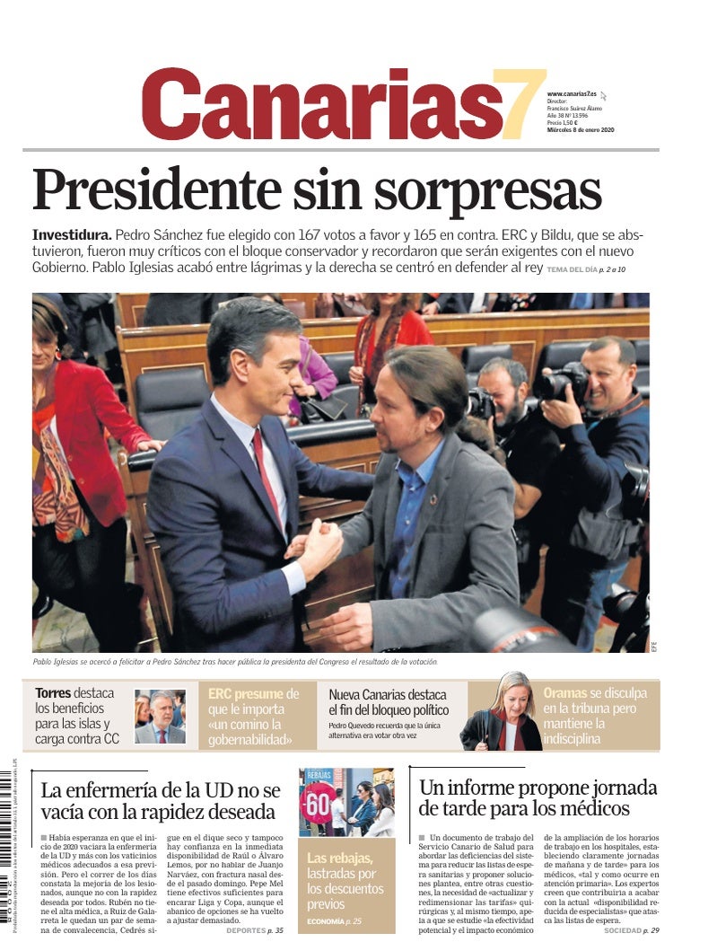 Portada Canarias7 08-01-2020