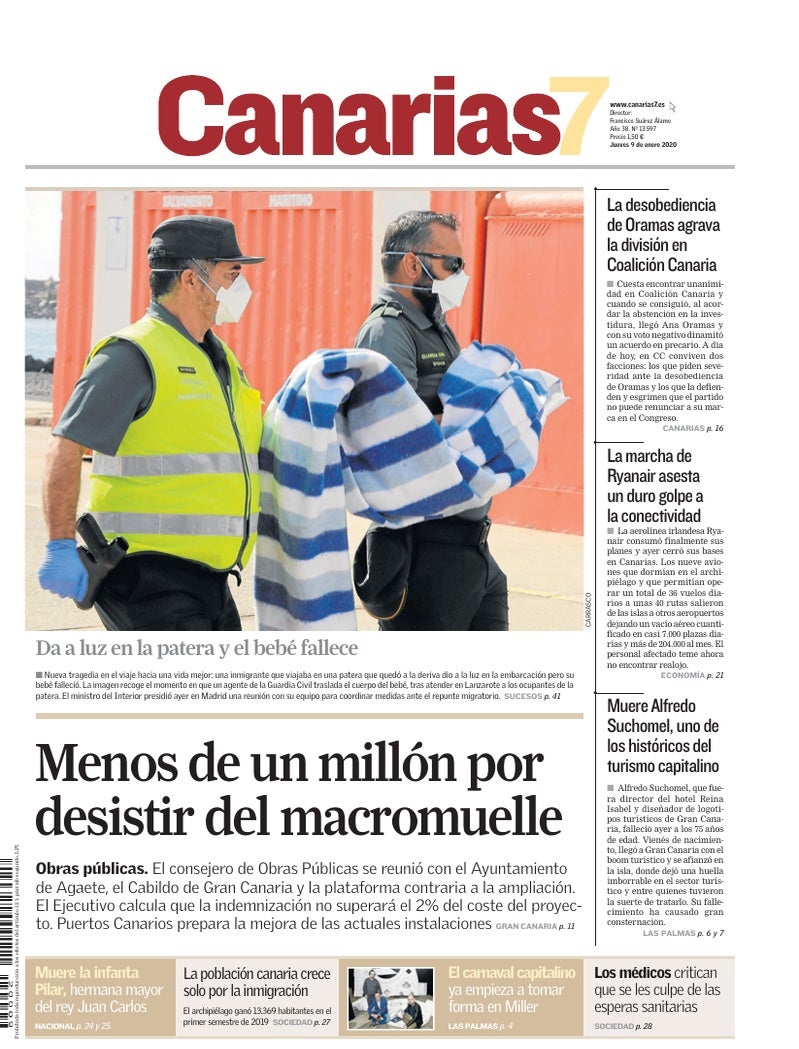 Portada Canarias7 09-01-2020