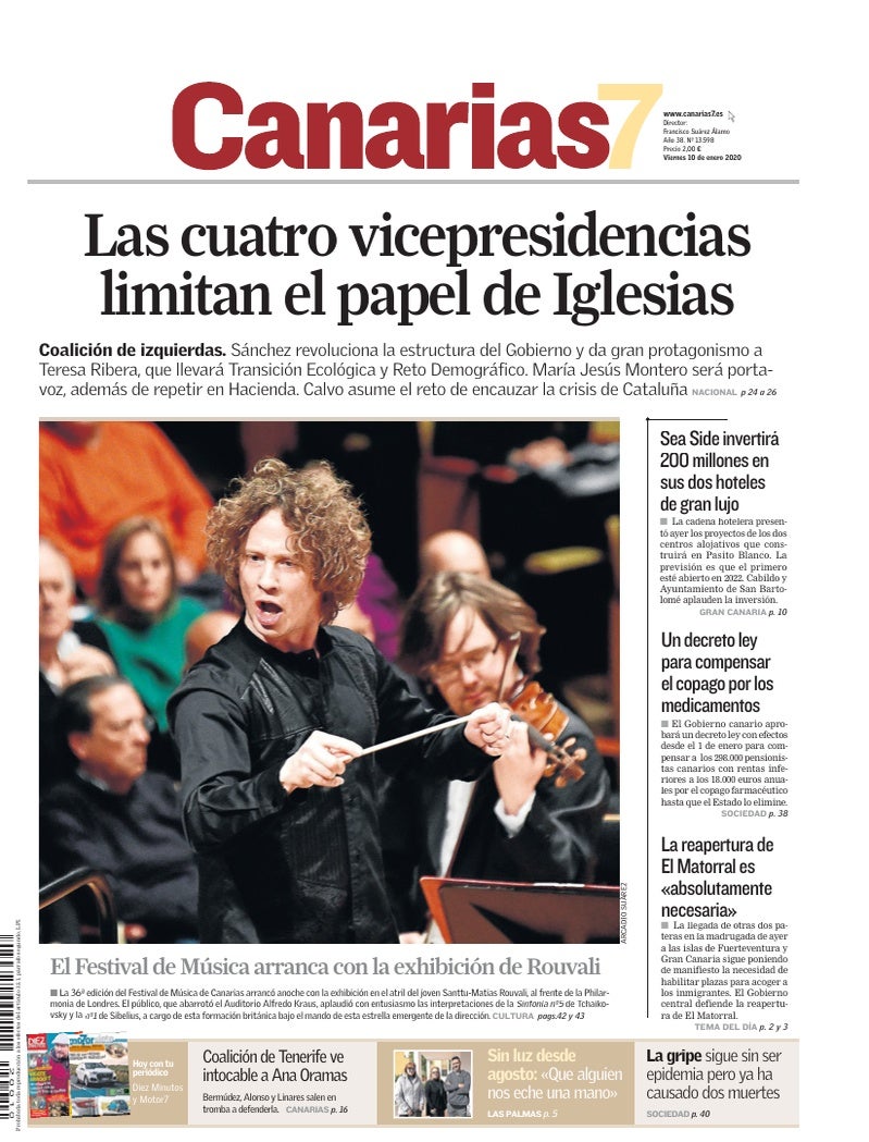 Portada Canarias7 10-01-2020