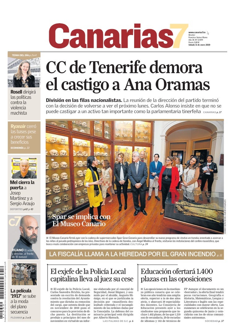 Portada Canarias7 11-01-2020
