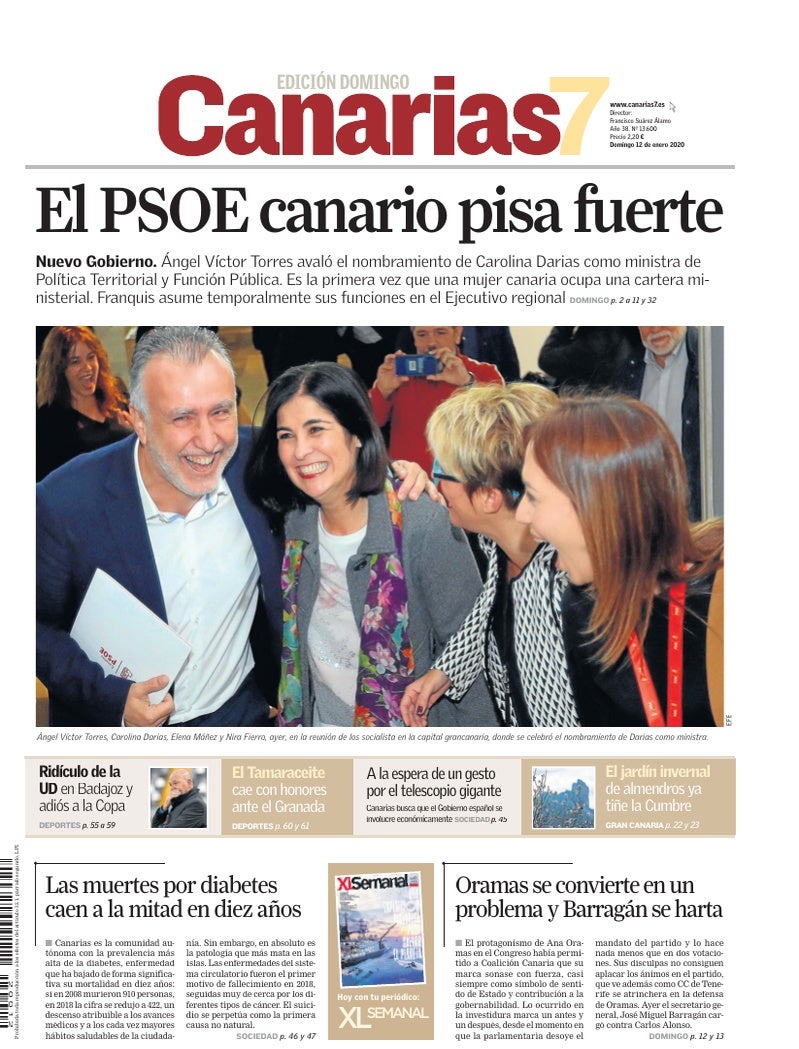 Portada Canarias7 12-01-2020