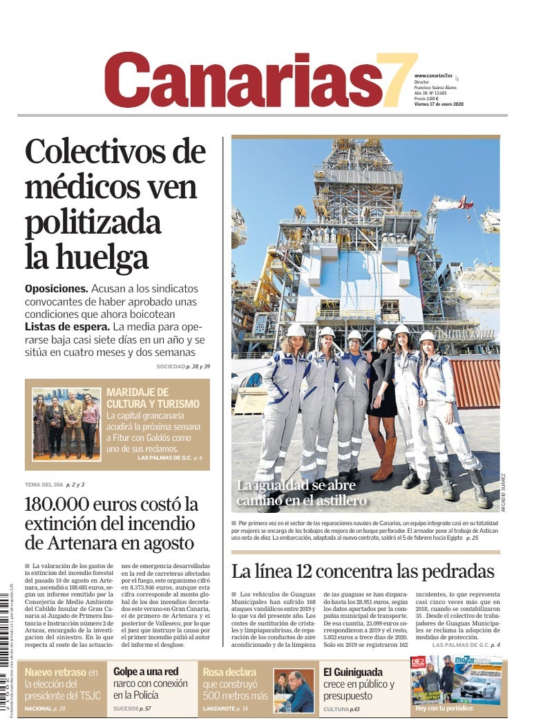 Portada Canarias7 17-01-2020