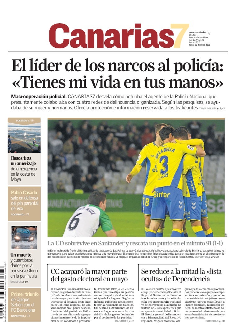 Portada Canarias7 20-01-2020