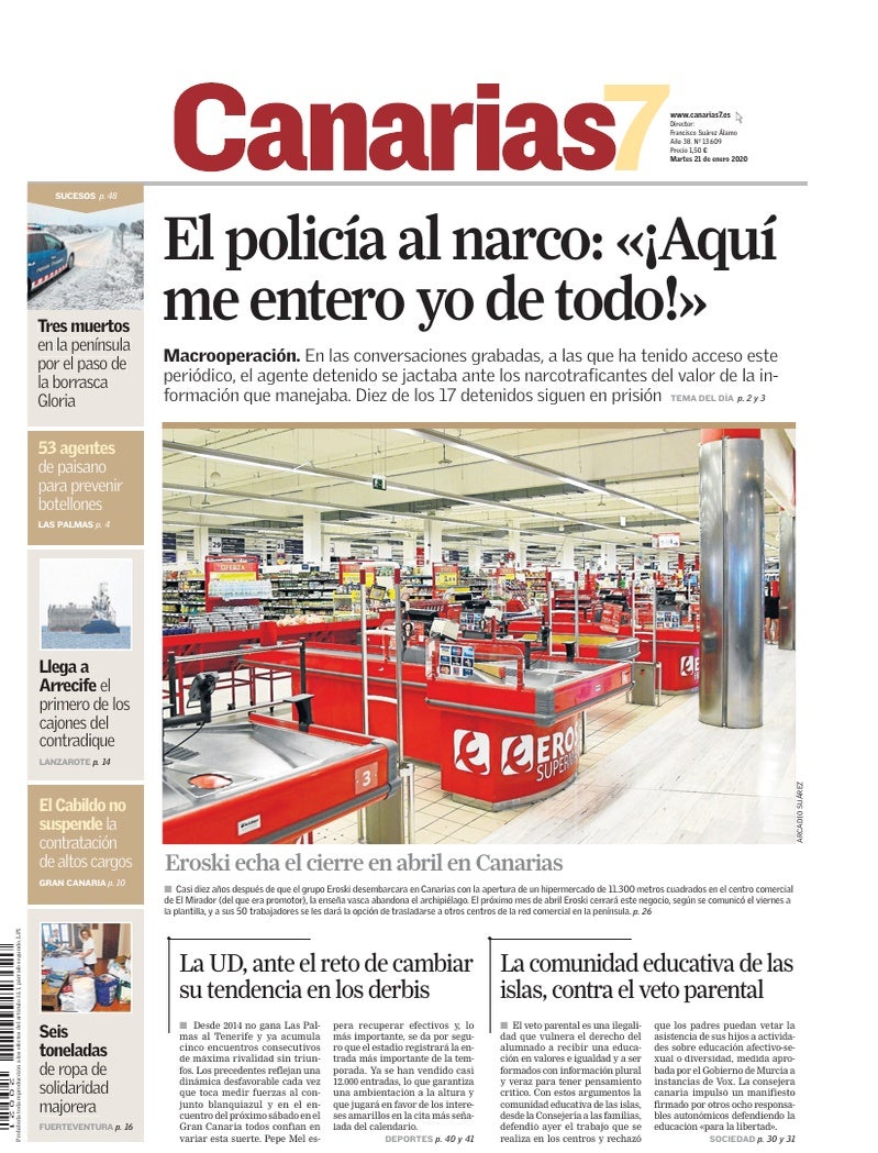 Portada Canarias7 21-01-2020