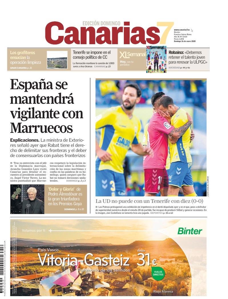 Portada Canarias7 26-01-2020