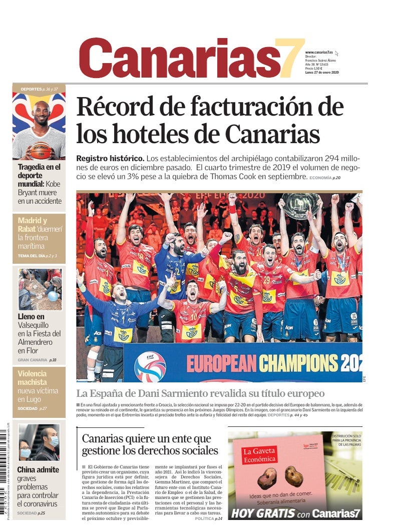 Portada Canarias7 27-01-2020
