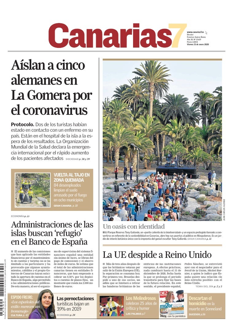 Portada Canarias7 31-01-2020