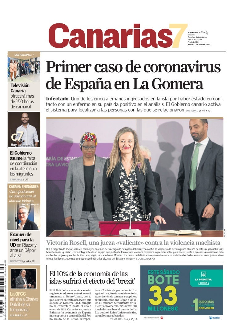 Portada Canarias7 01-02-2020