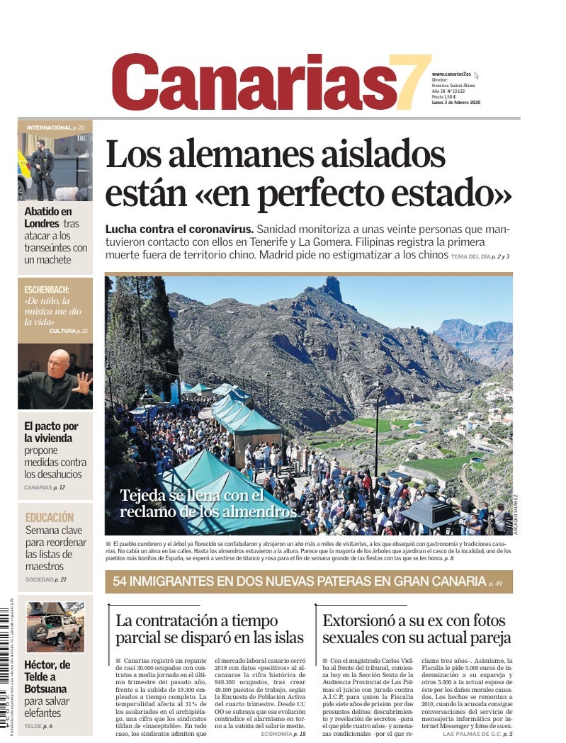 Portada Canarias7 03-02-2020