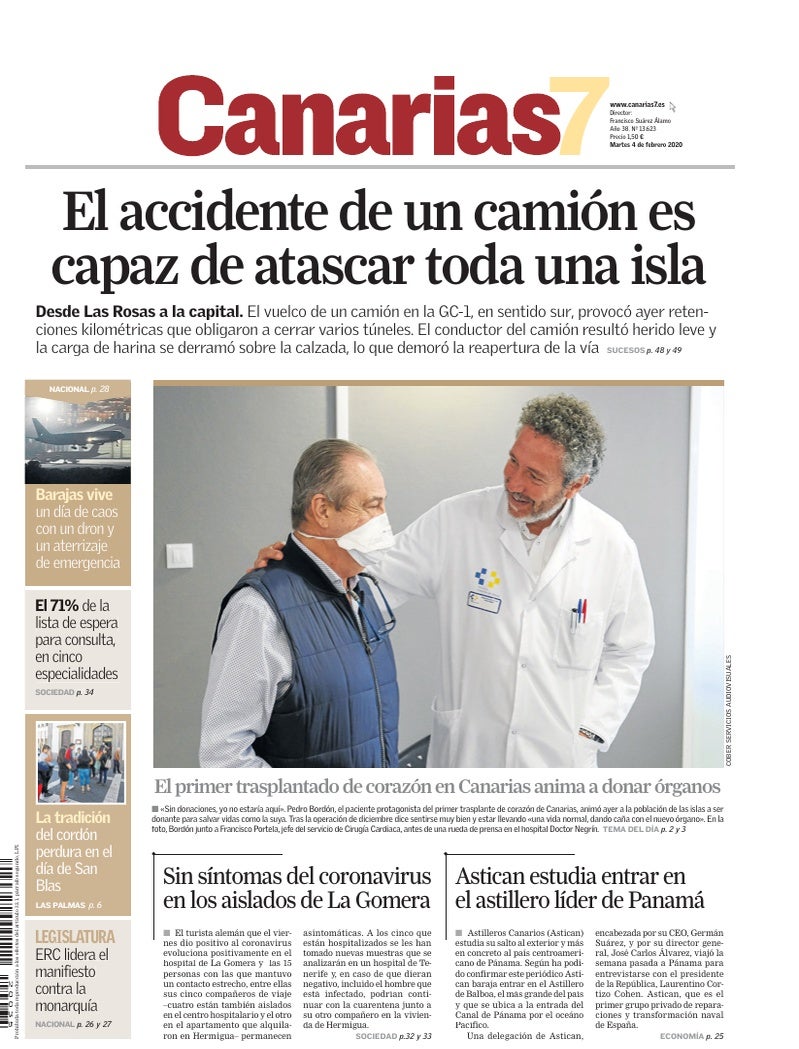 Portada Canarias7 04-02-2020