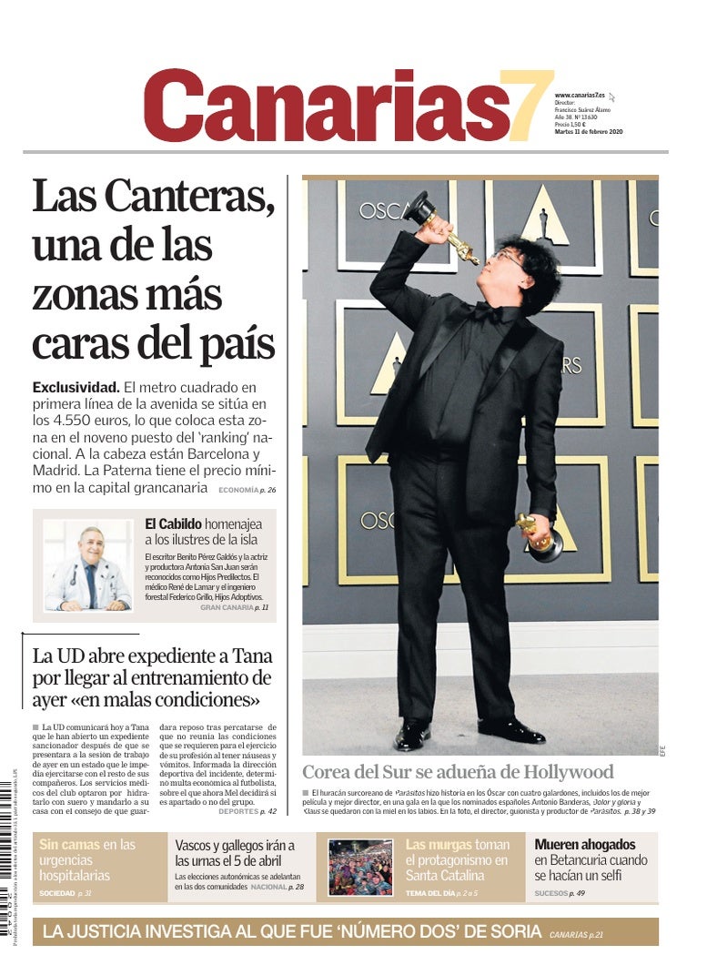 Portada Canarias7 11-02-2020