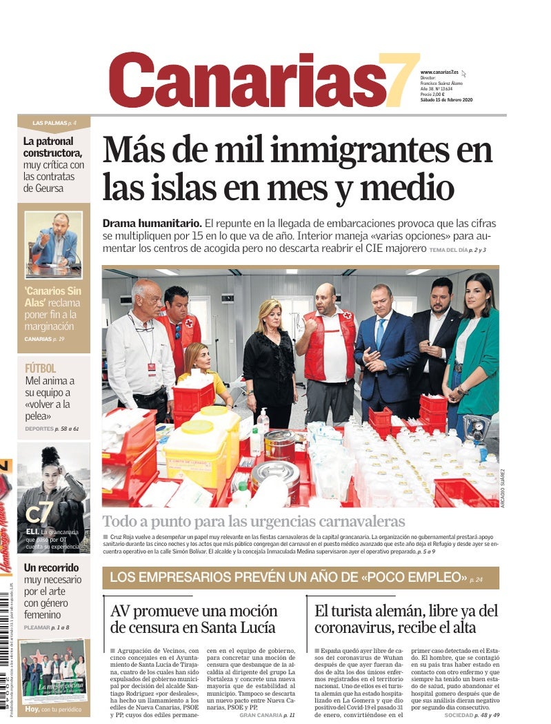 Portada Canarias7 15-02-2020