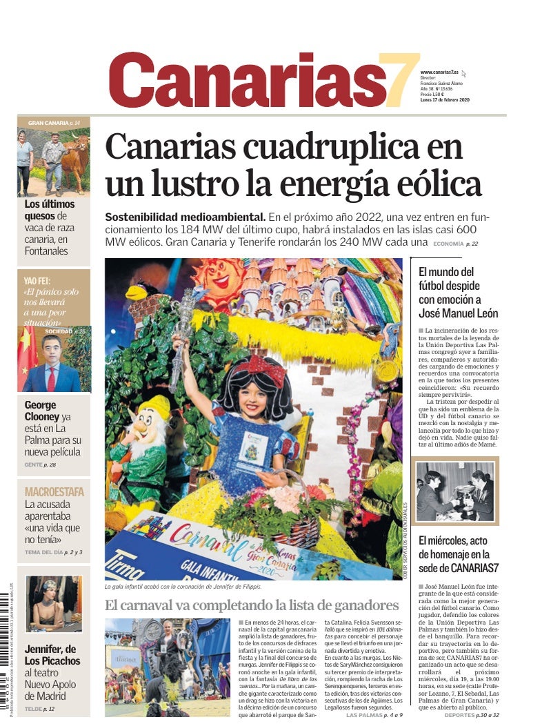 Portada Canarias7 17-02-2020