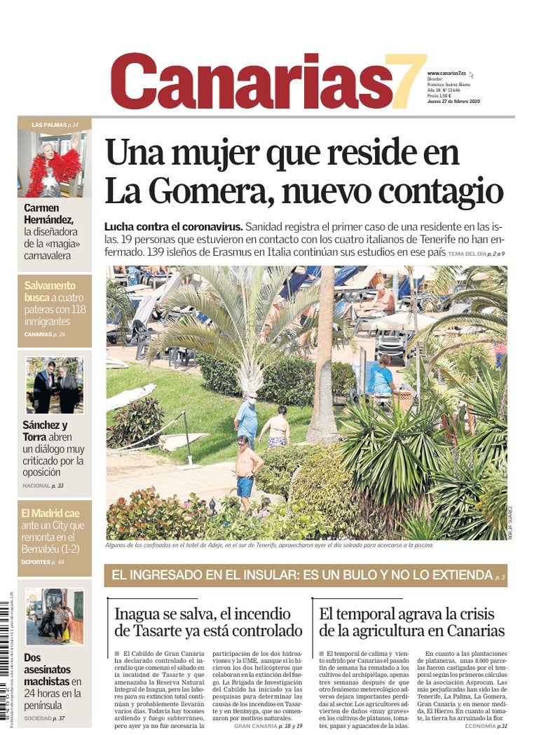 Portada Canarias7 27-02-2020