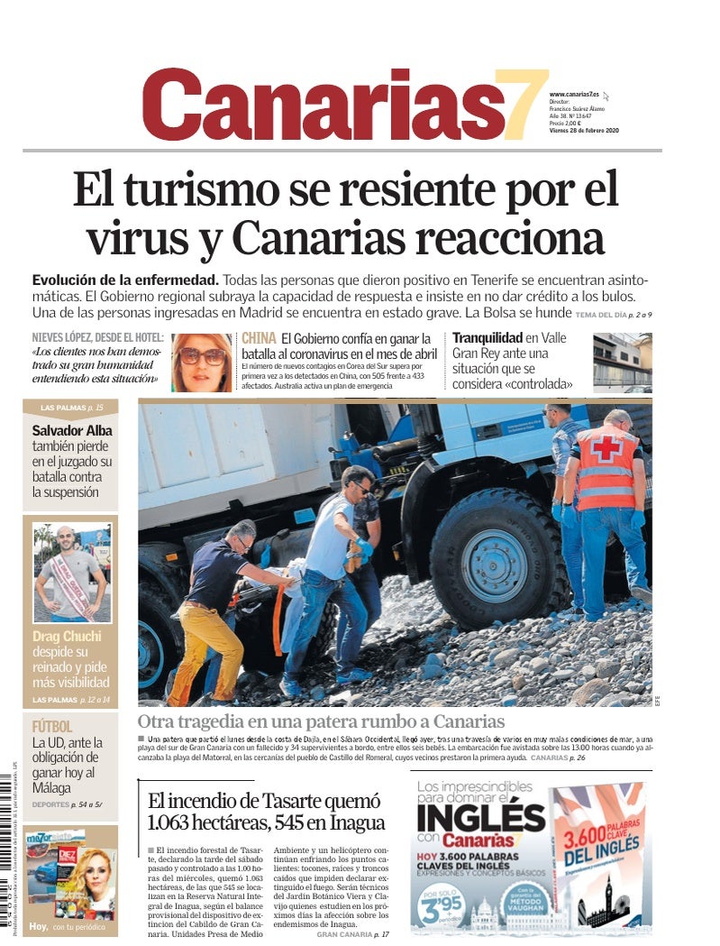 Portada Canarias7 28-02-2020